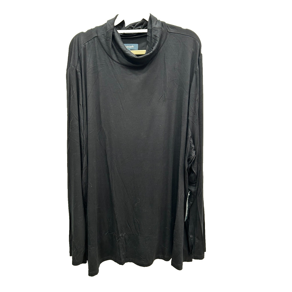 ModCloth Women's Black Knit Stretch Long Sleeve Cowl Neck T-Shirt Top Size‎ 4X